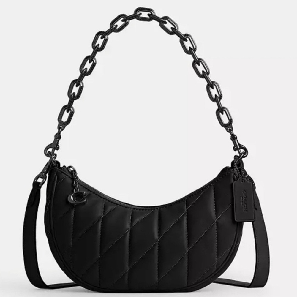 Coach luna mira Black Quilted Shoulder bag
